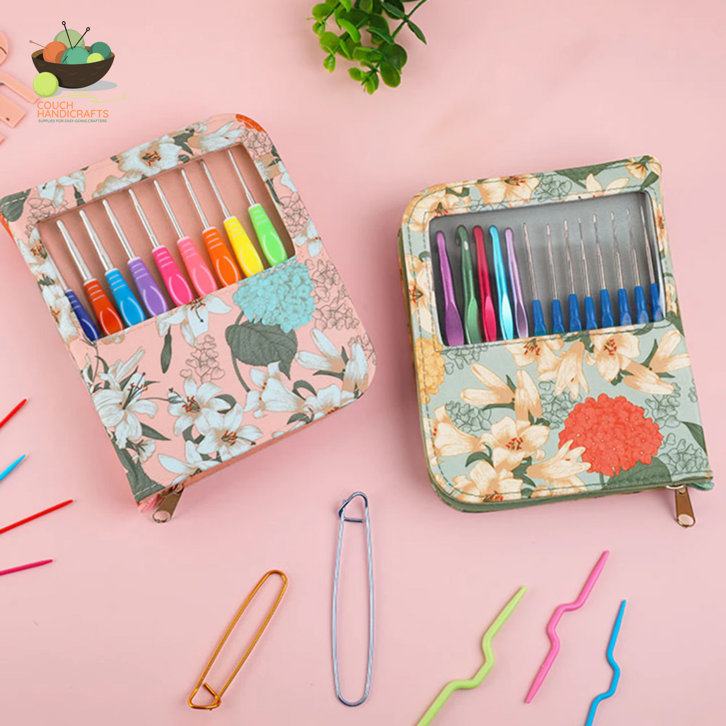 60pcs Crochet Kit with Case - Couch Handicrafts