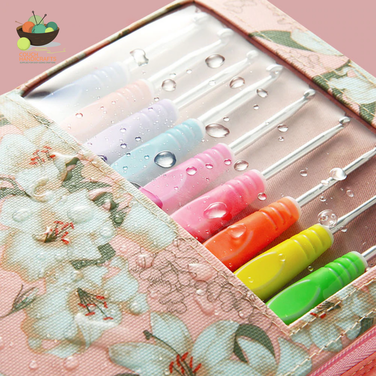 60pcs Crochet Kit with Case - Couch Handicrafts