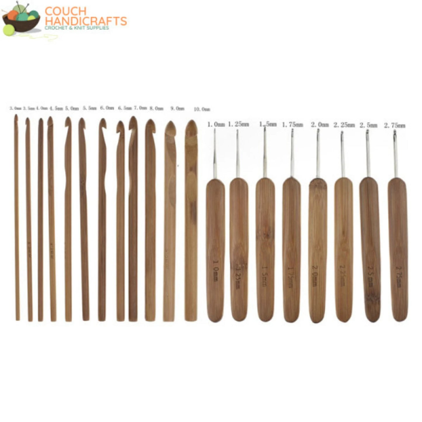 Crochet Hook Set with Tunisian / Afghan and Small Crochet Needles with Case Kit