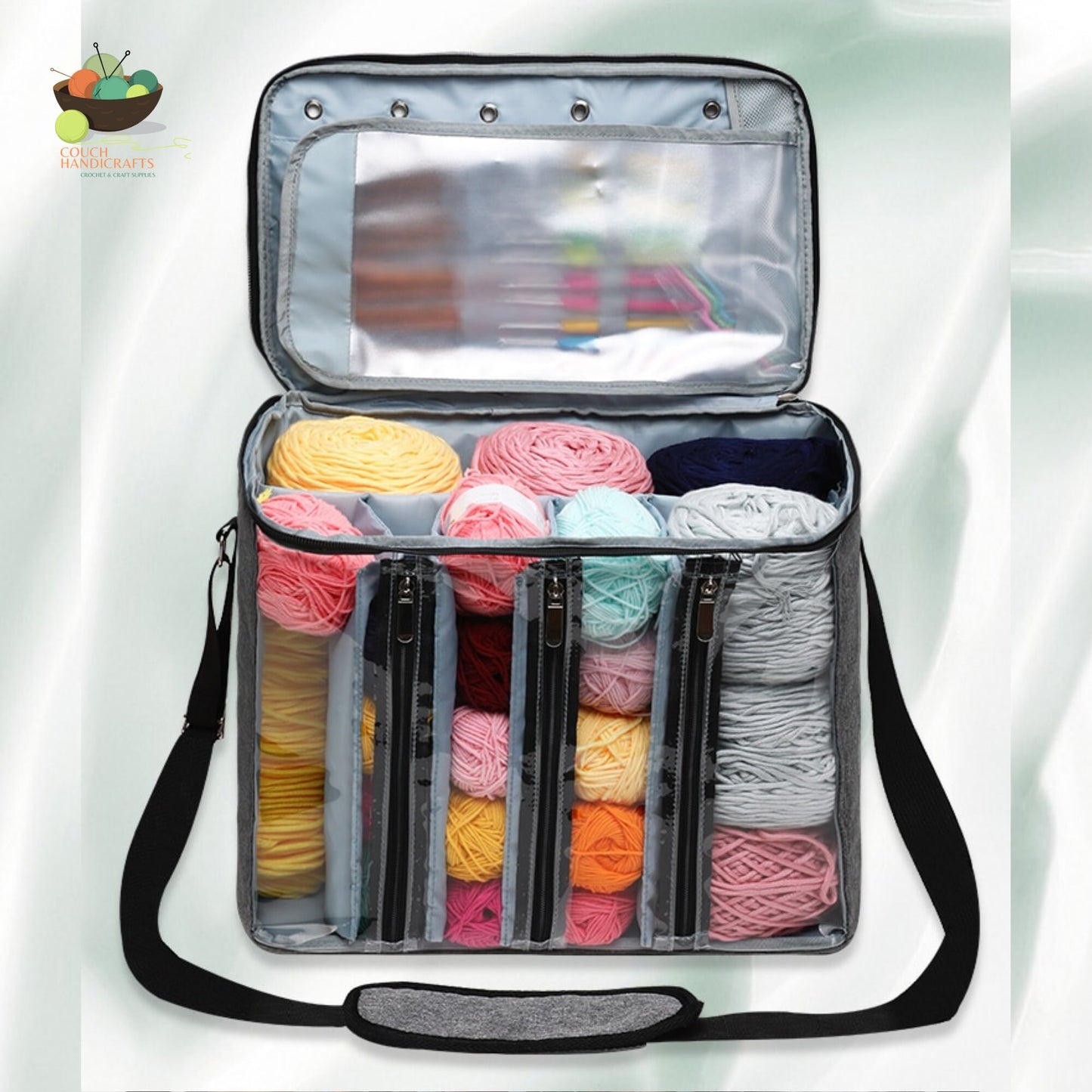 Yarn Bag Knitting and Crochet Yarn Storage Organizer and Dispenser Gift for Knitter