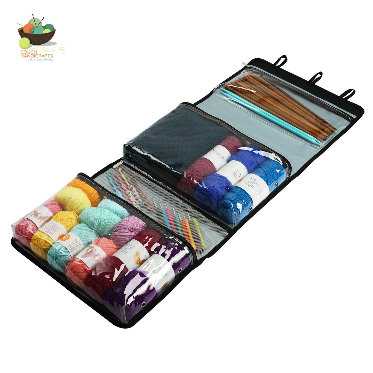 Yarn Wall Hanging Storage, Holder, Protector and Foldable Organiser for Crochet and Knitting