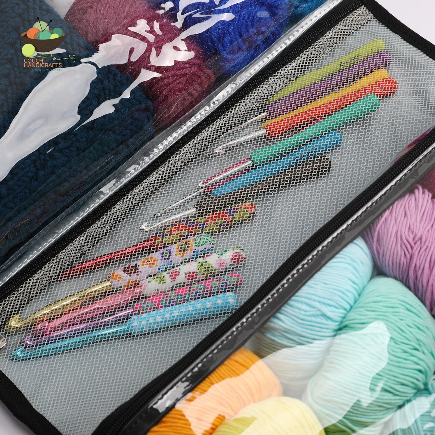 Yarn Wall Hanging Storage, Holder, Protector and Foldable Organiser for Crochet and Knitting