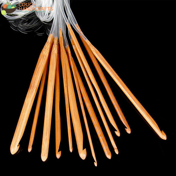 Tunisian Crochet Hooks - Clear Cable (3-10mm) - Couch Handicrafts