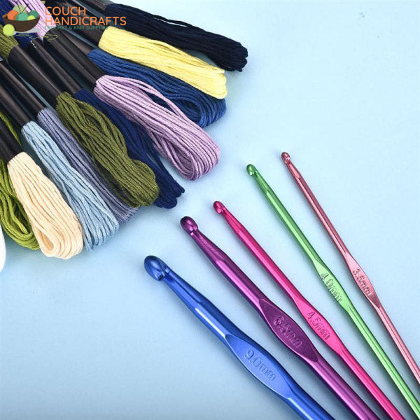 Metal Crochet Hook Set (0.6-8mm) - Couch Handicrafts