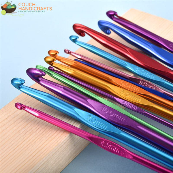 Metal Crochet Hook Set (0.6-8mm) - Couch Handicrafts