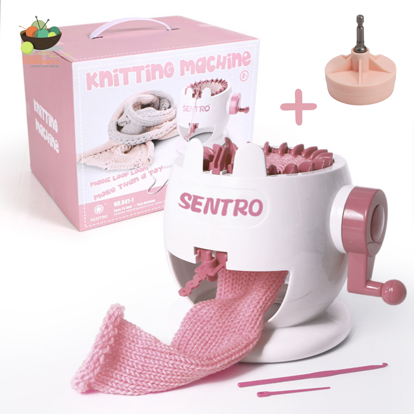 Sentro Knitting Machines with Drill Adaptor - Couch Handicrafts