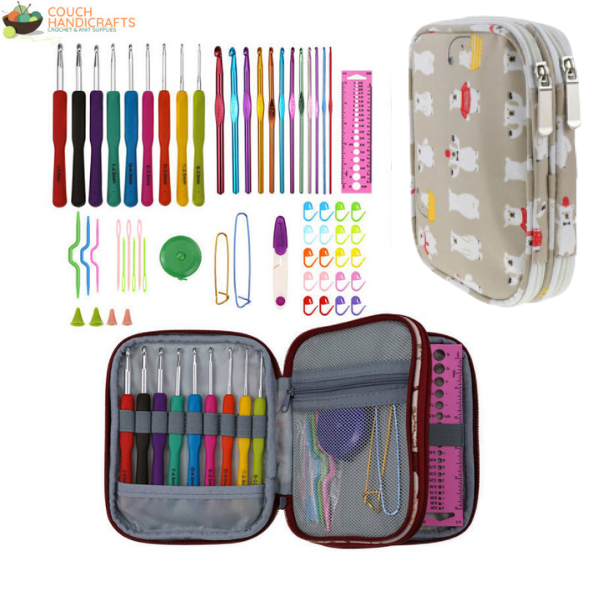 55pcs Crochet Set - Couch Handicrafts A - Polar Bear