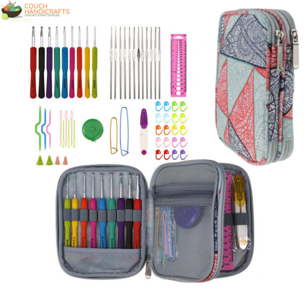 55pcs Crochet Set - Couch Handicrafts C - Grey Art