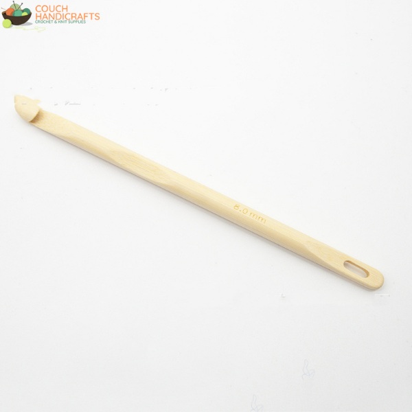 3pcs Holed Bamboo Tunisian Hooks (4-8mm) - Couch Handicrafts