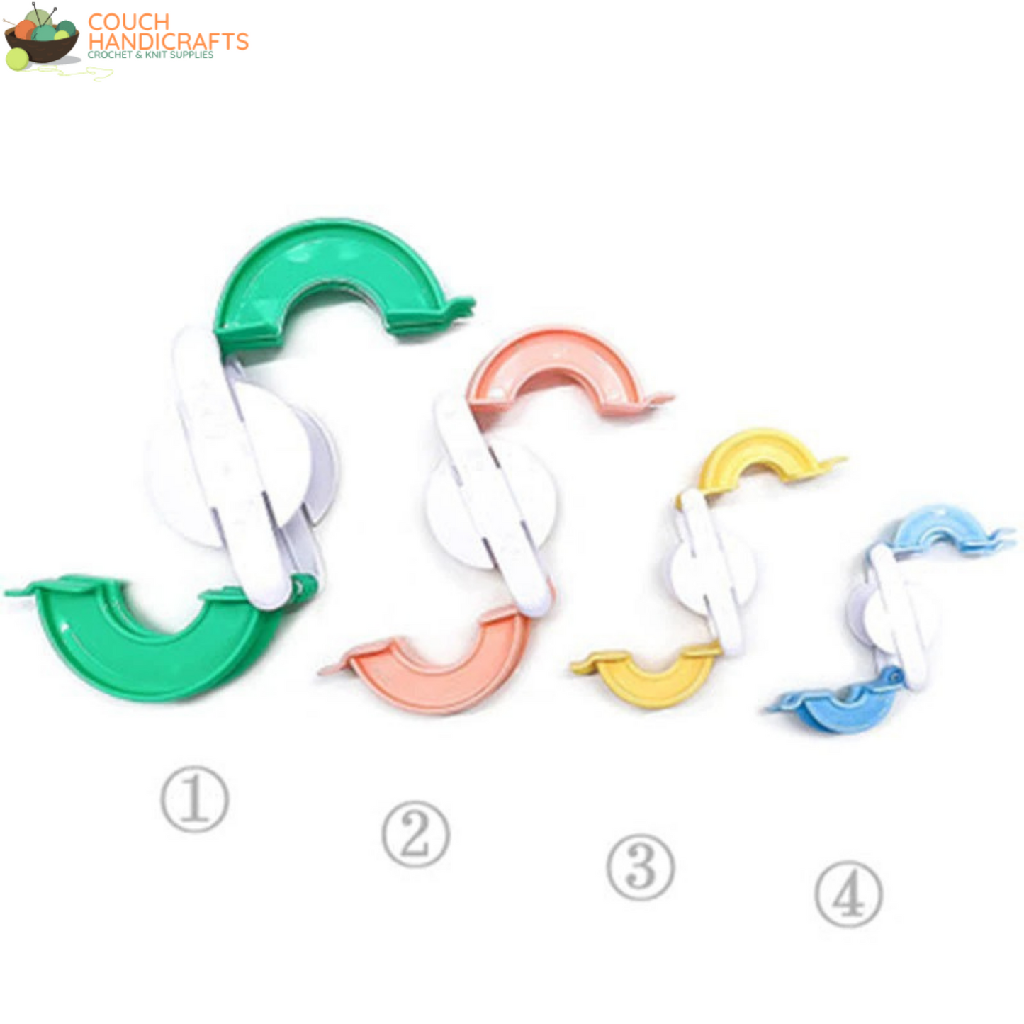 4 Pcs 4 Sizes Pom-pom Maker - Couch Handicrafts
