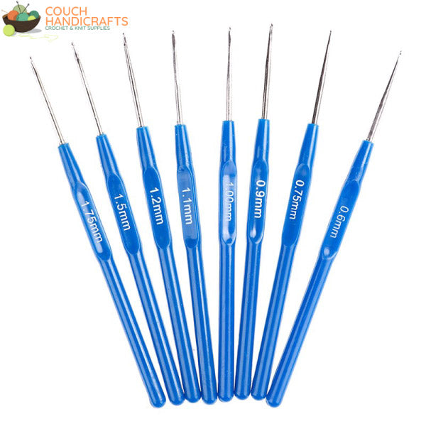 Ergonomic Thread & Lacework Hooks Set (0.6-1.75mm) - Couch Handicrafts