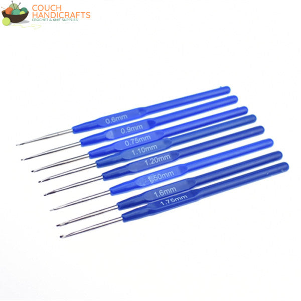 Ergonomic Thread & Lacework Hooks Set (0.6-1.75mm) - Couch Handicrafts