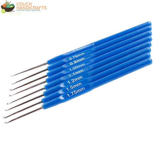 Ergonomic Thread & Lacework Hooks Set (0.6-1.75mm) - Couch Handicrafts