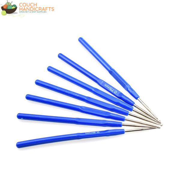 Ergonomic Thread & Lacework Hooks Set (0.6-1.75mm) - Couch Handicrafts
