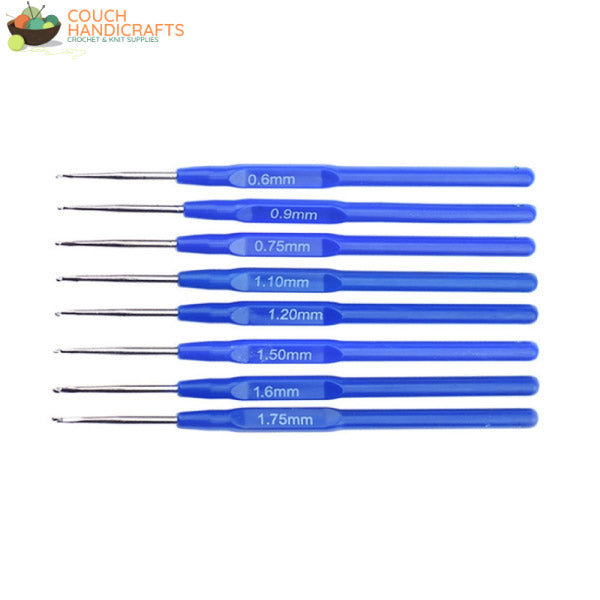Ergonomic Thread & Lacework Hooks Set (0.6-1.75mm) - Couch Handicrafts