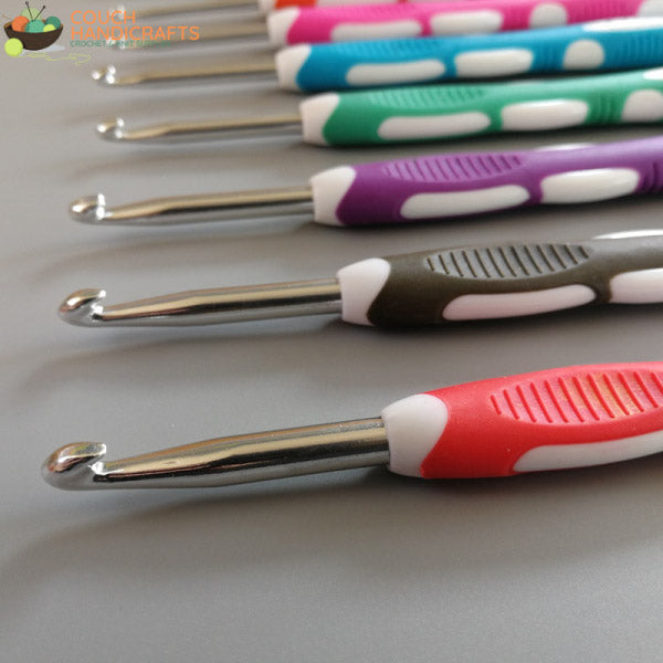Highly-Ergonomic Crochet Hooks (2.0-6.0mm) - Couch Handicrafts