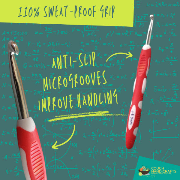 Highly-Ergonomic Crochet Hooks (2.0-6.0mm) - Couch Handicrafts