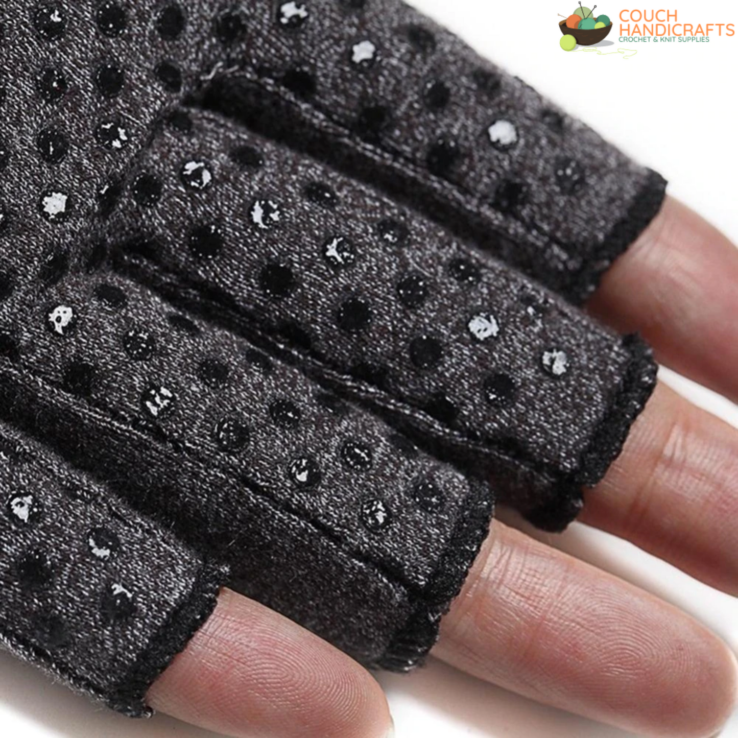 Fingerless Compression Gloves for Carpal Tunnel Support and Rheumatoid Arthritis Relief - Couch Handicrafts