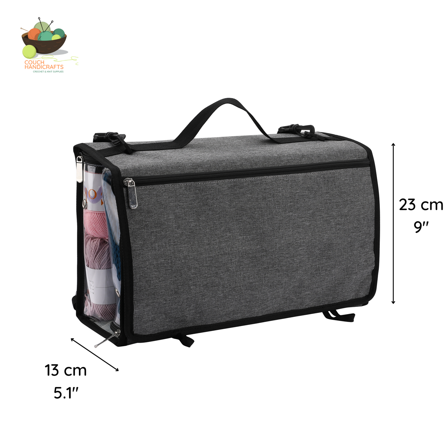 Foldable Yarn Wall Hanging Storage, Holder, Protector and Organiser for Crochet and Knitting - Couch Handicrafts