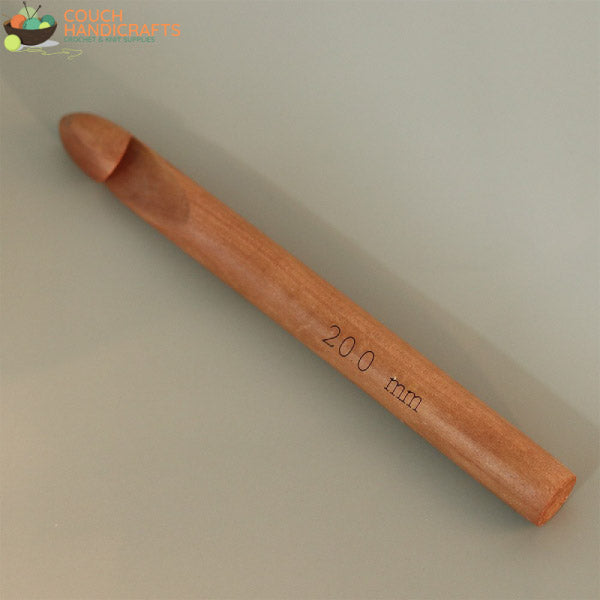 Large Bamboo 1 Piece (15/20/25mm) Crochet Hook - Couch Handicrafts 20mm