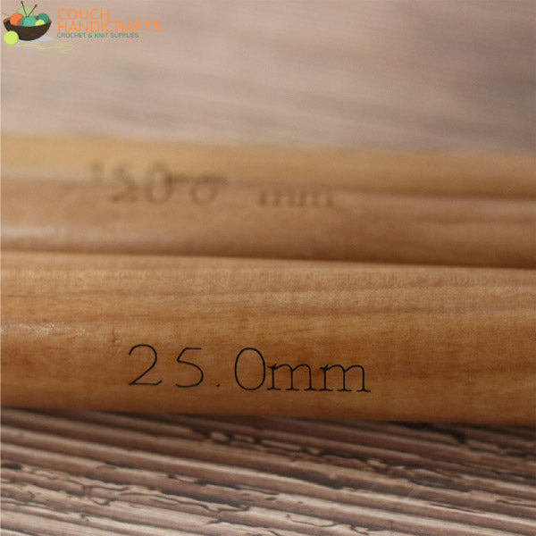 Large Bamboo 1 Piece (15/20/25mm) Crochet Hook - Couch Handicrafts
