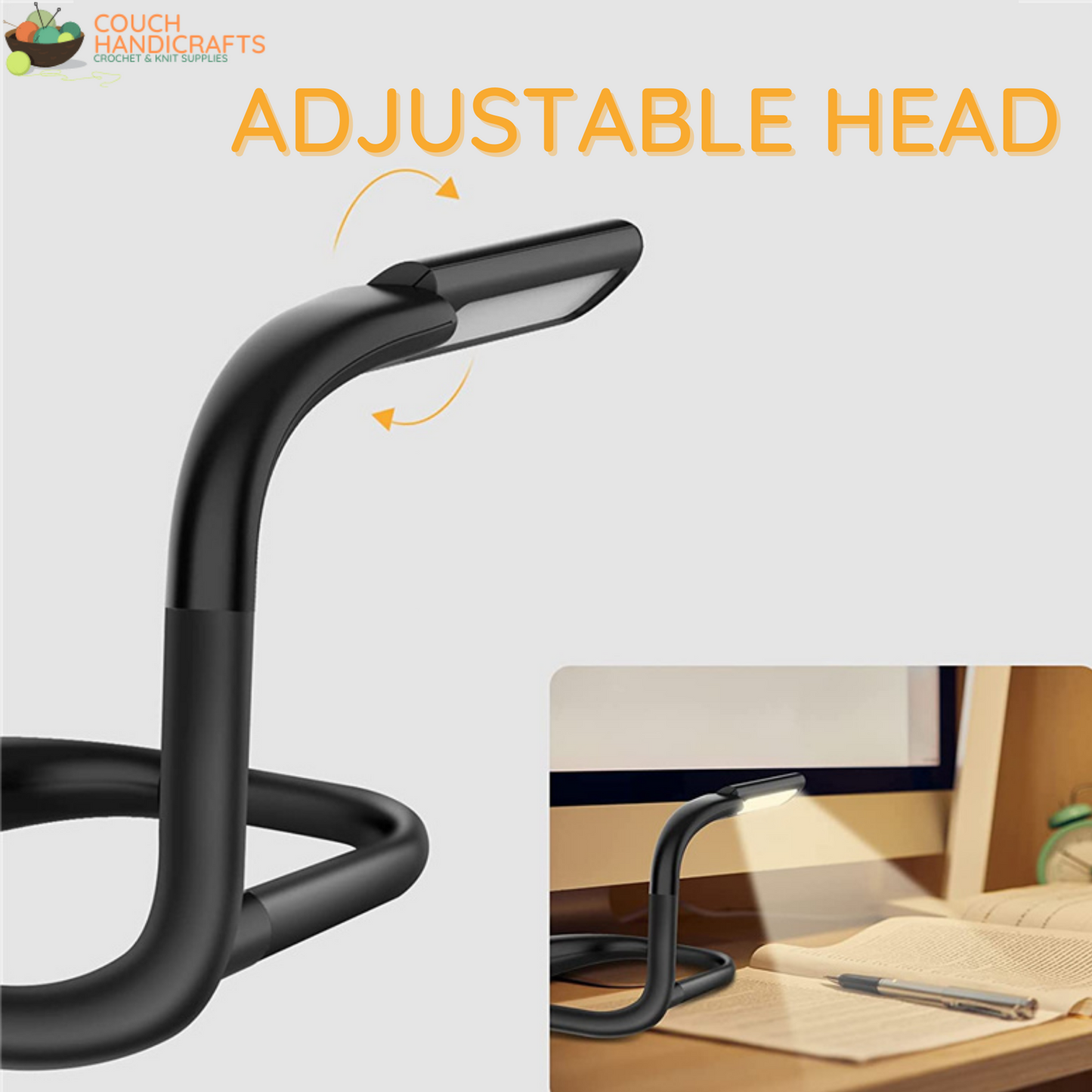 Modern LED Reading Task Lamp for Bedtime and Night time Trendy Craft Lamp - Couch Handicrafts