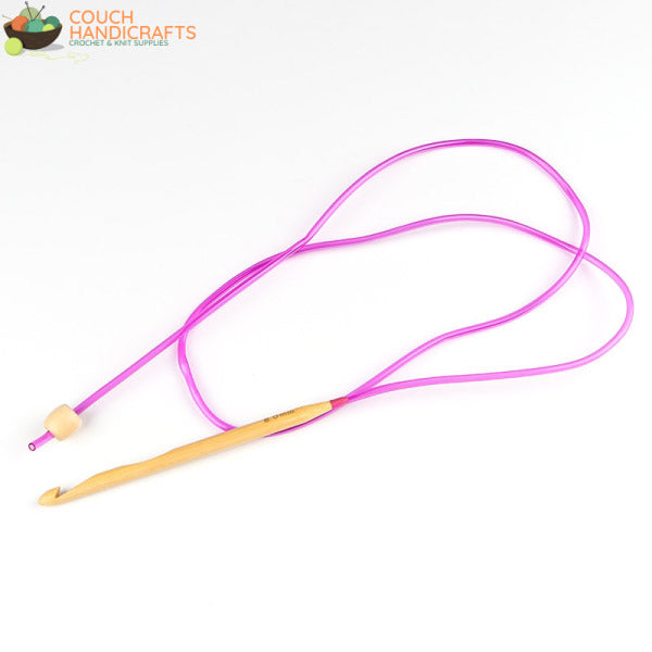 Tunisian Crochet Hooks - Coloured Cable (3-10mm) - Couch Handicrafts