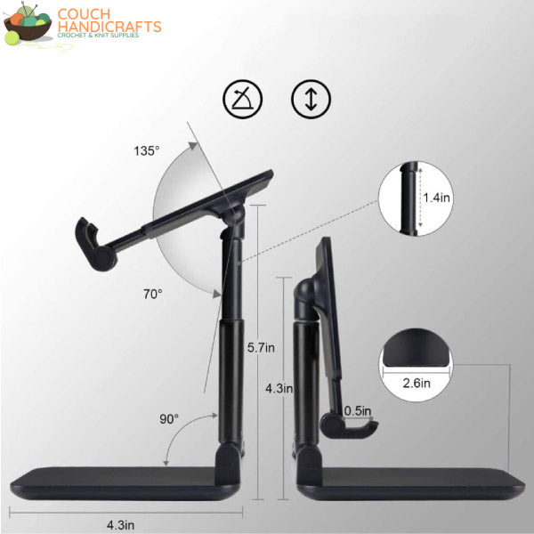 Foldable Mobile Phone/Pad Stand - Couch Handicrafts