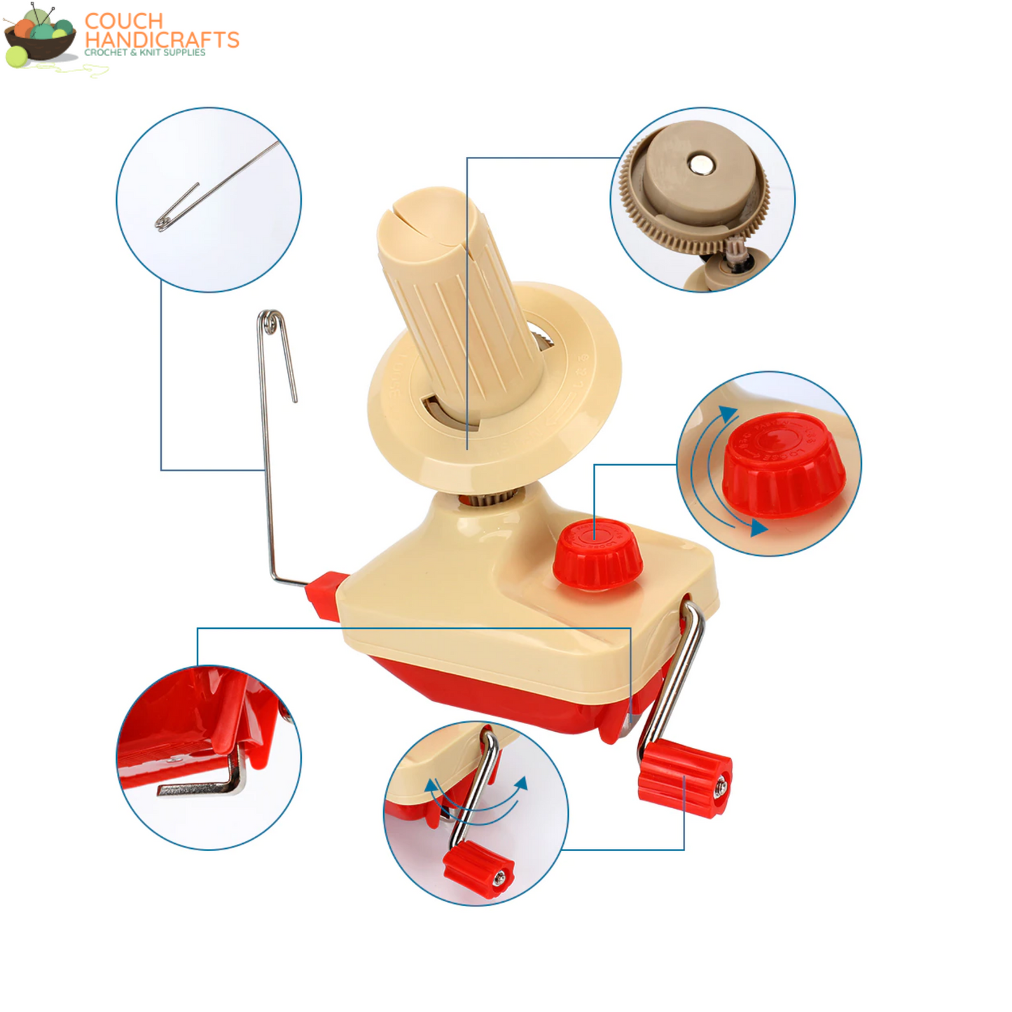 Knitting Yarn Ball Skein and Thread Winder - Couch Handicrafts
