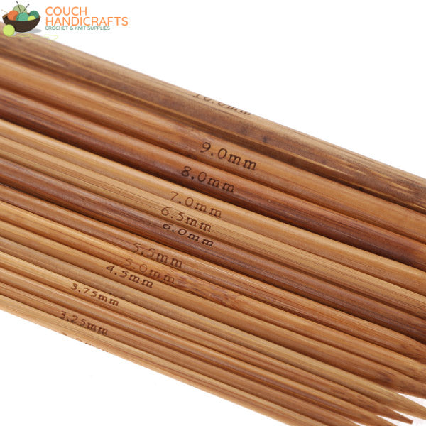 Tunisian 14Pcs - 14"/35cm (3-10mm) Bamboo Crochet Needles - Couch Handicrafts