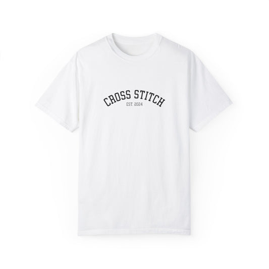 Cross Stitch Est. Custom Date | T-Shirt