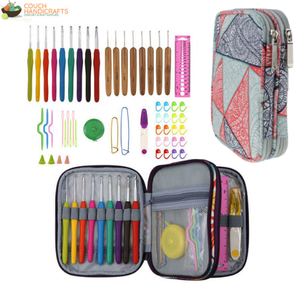 55pcs Crochet Set - Couch Handicrafts B - Grey Art