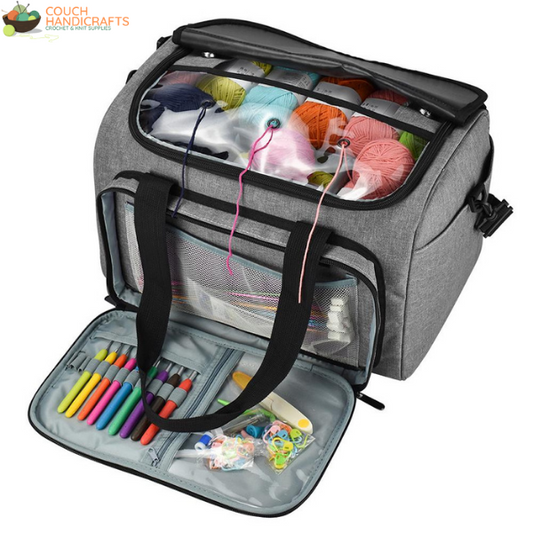 Wide Boxy Bag - Couch Handicrafts Grey
