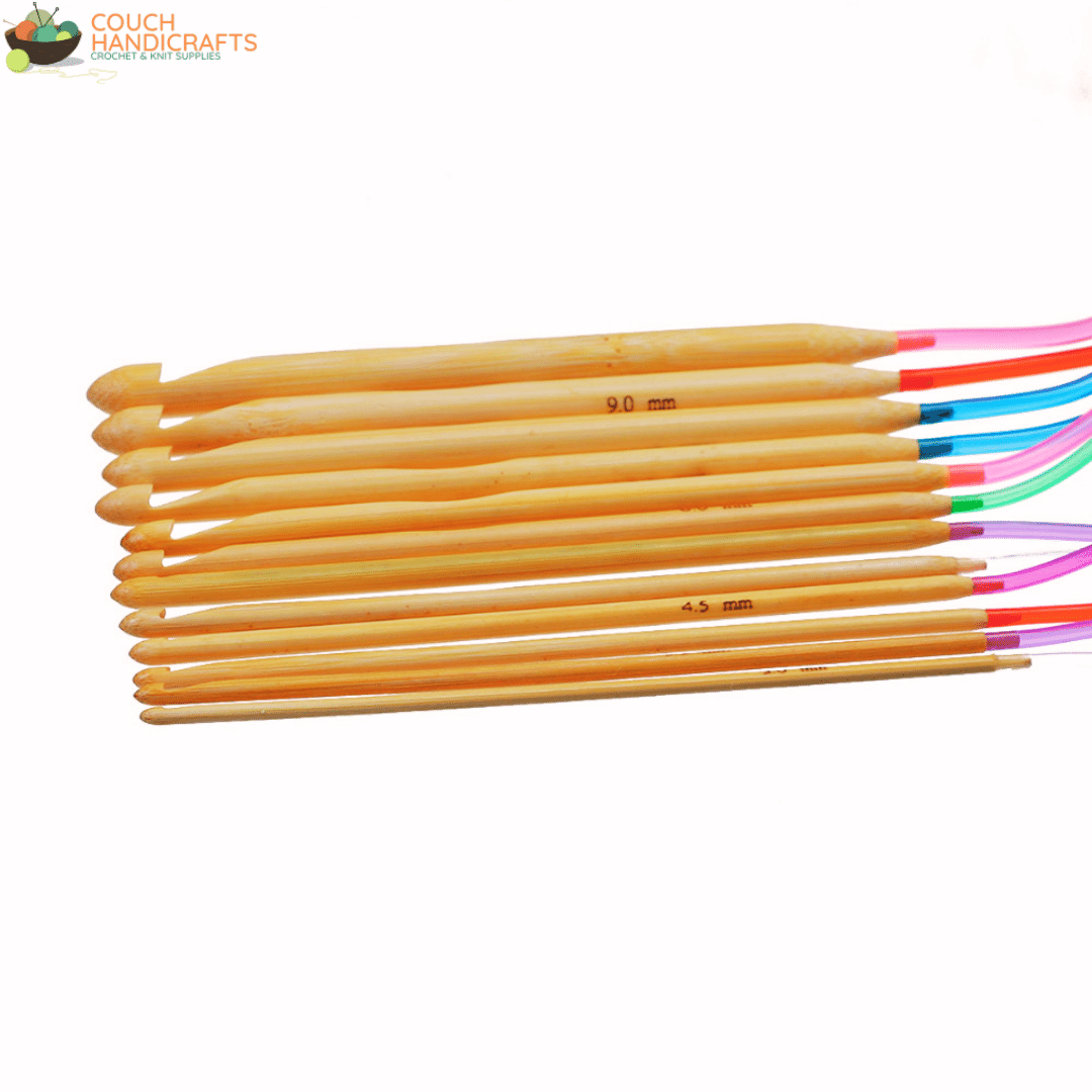Tunisian Crochet Hooks - Coloured Cable (3-10mm) - Couch Handicrafts