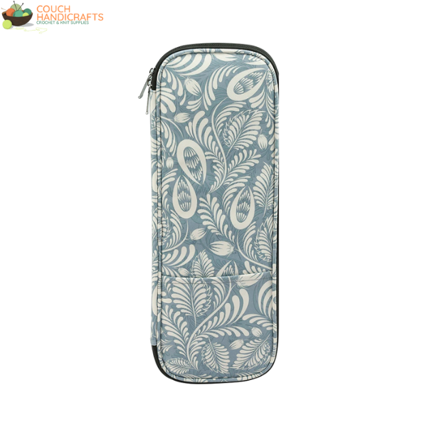 Knitting Needles Case - Couch Handicrafts Floral Grey