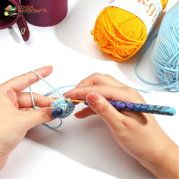 Mermaid Polymer Clay Handle Crochet Hooks Set, Perfect Beginner Kit, Colourful and Ergonomic Handle - Couch Handicrafts
