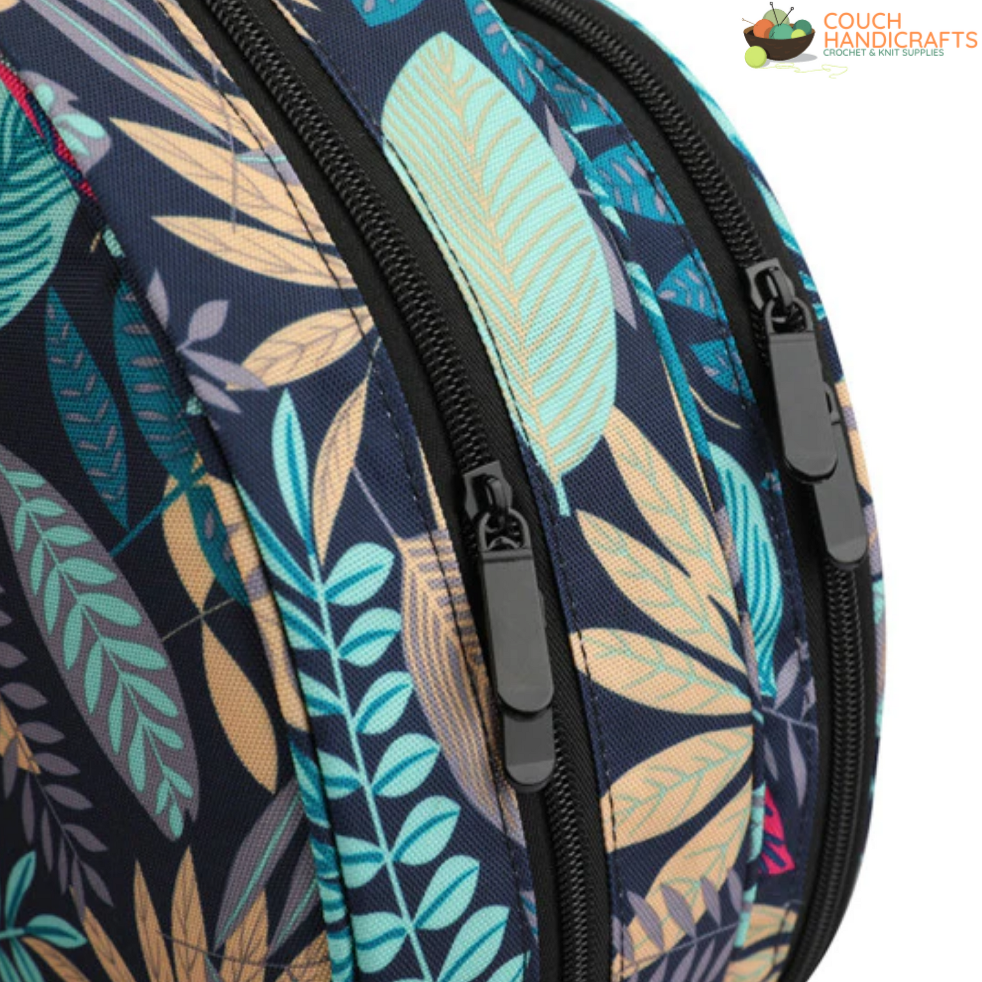 Modern Cross Stitch Project Bag for Embroidery and Needlework with Hoops Storage - Couch Handicrafts