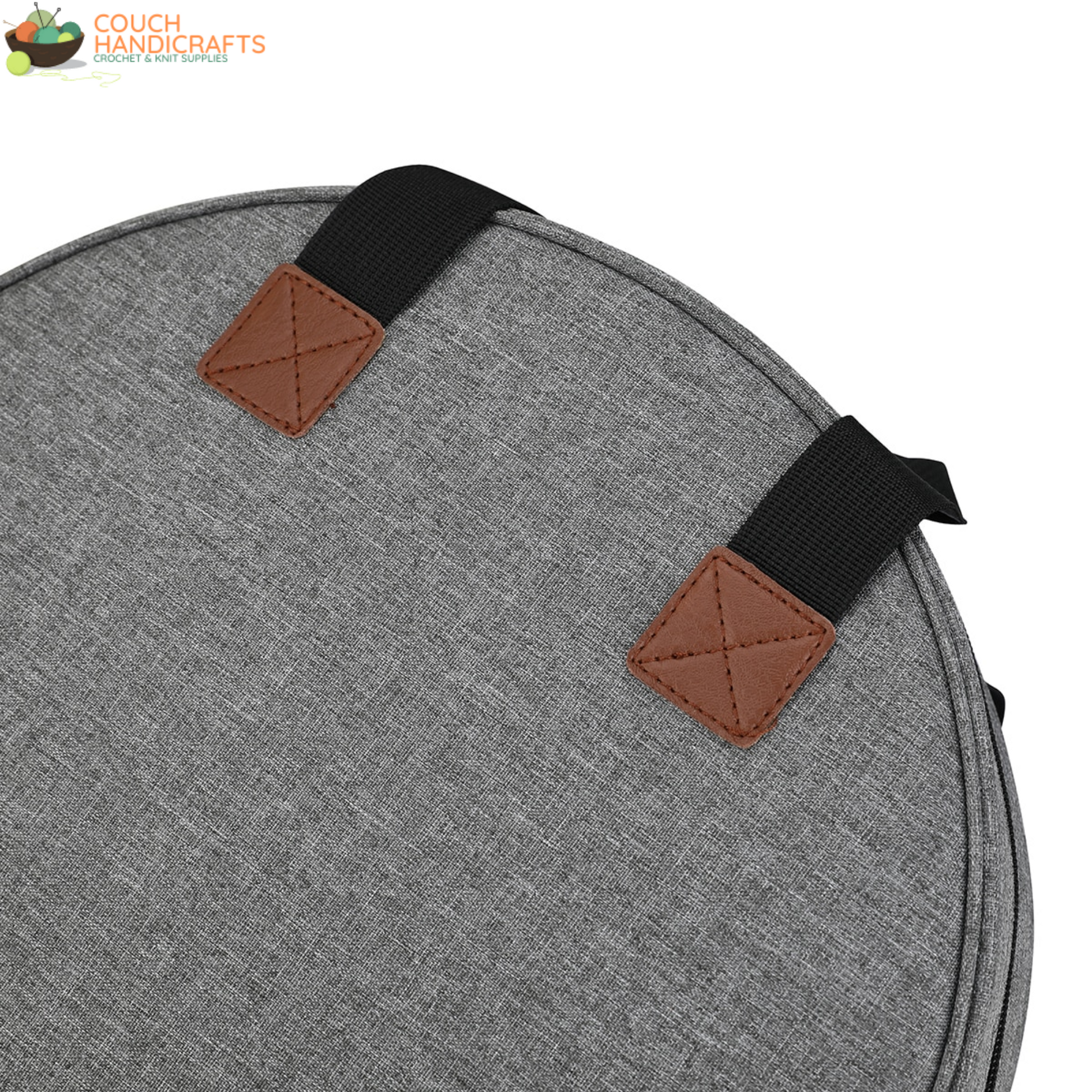 Modern Cross Stitch Project Bag for Embroidery and Needlework with Hoops Storage - Couch Handicrafts