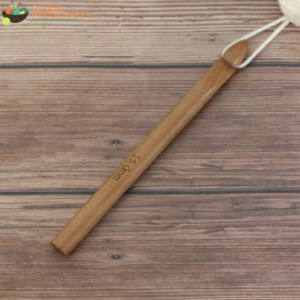 Large Bamboo 1 Piece (15/20/25mm) Crochet Hook - Couch Handicrafts