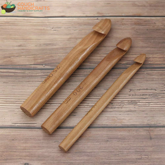 Large Bamboo 1 Piece (15/20/25mm) Crochet Hook - Couch Handicrafts
