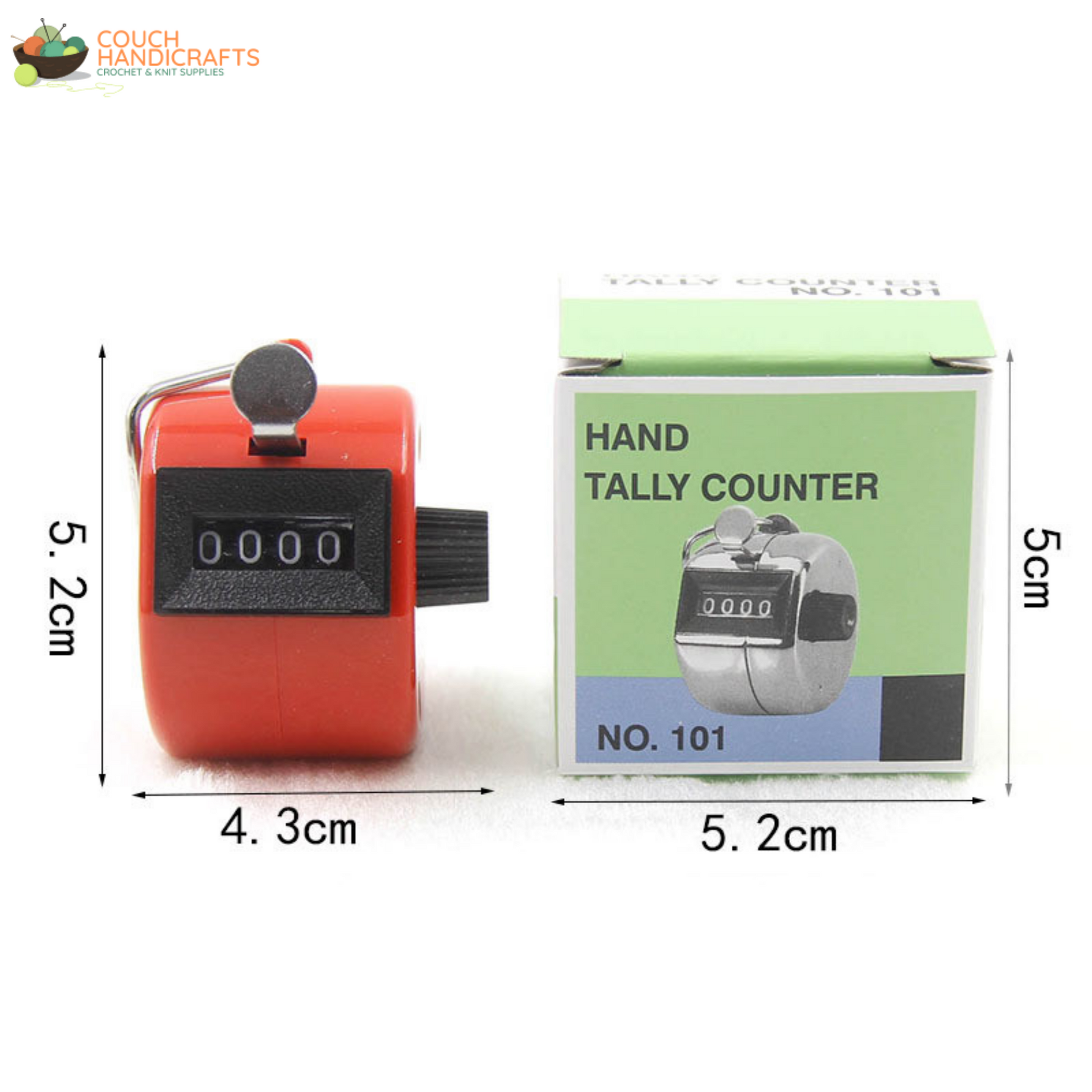Manual Mechanical Tally Counter for Stitch and Row Counting - Couch Handicrafts