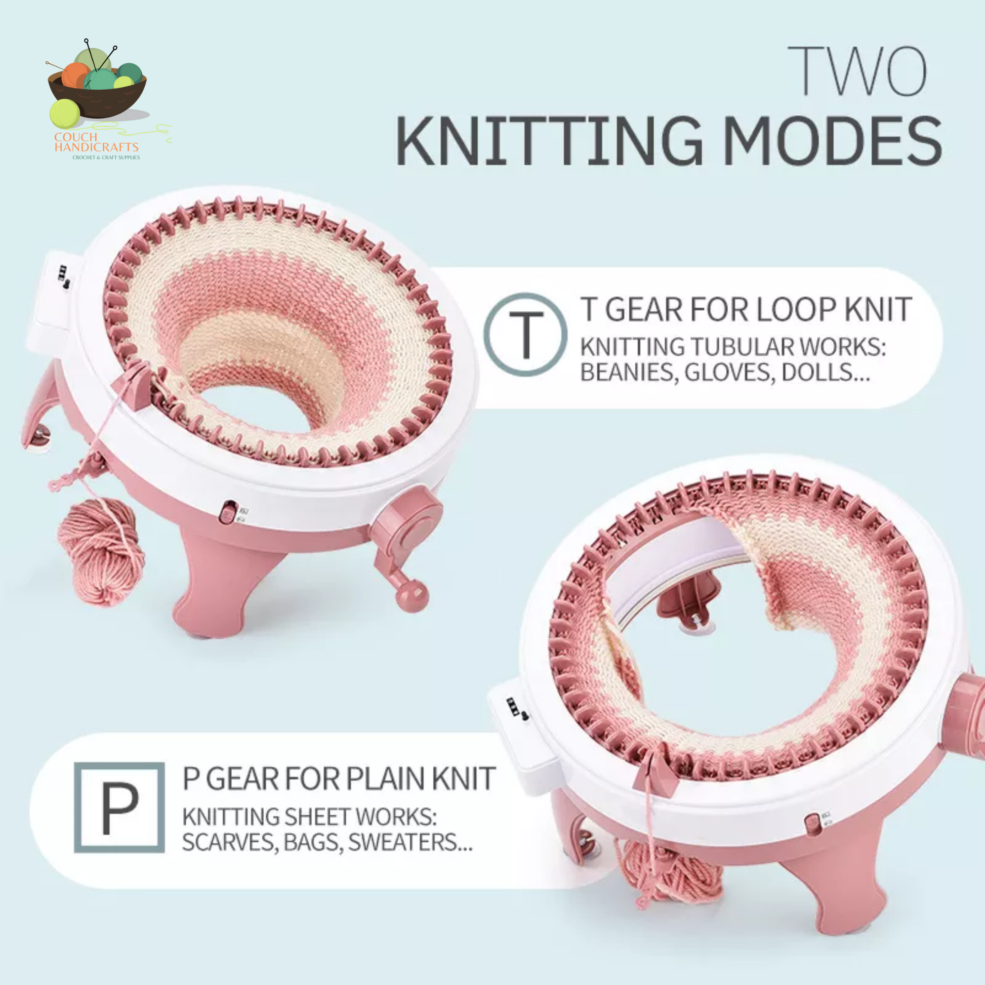 Sentro Knitting Machines with Drill Adaptor - Couch Handicrafts