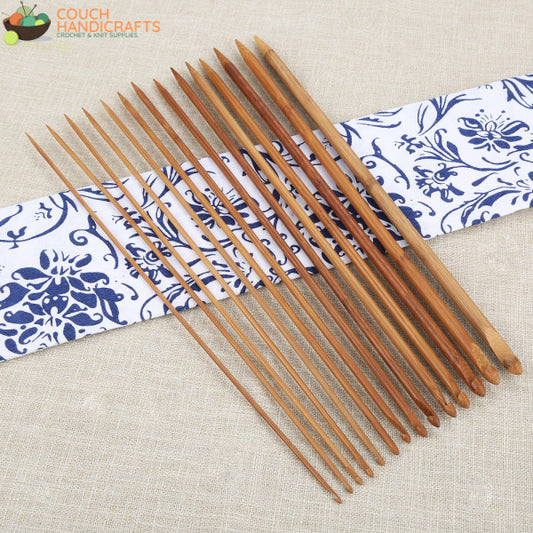 Tunisian 14Pcs - 14"/35cm (3-10mm) Bamboo Crochet Needles - Couch Handicrafts